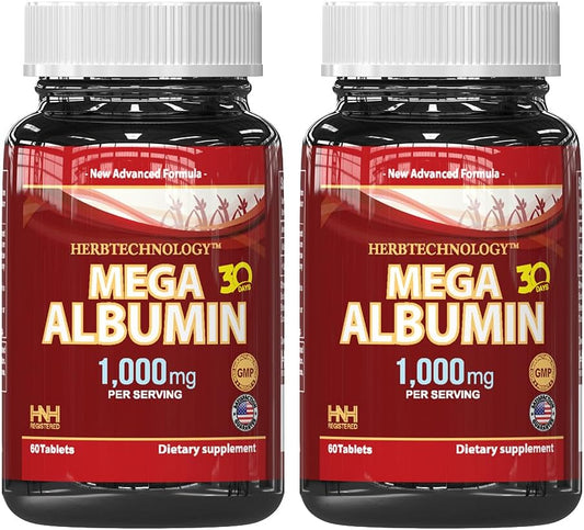Dr.K&C HNHusa Mega Albumin Protein 1000mg - Supports Kidney & Liver Function, Overall Health, & Energy - 120 Tablets