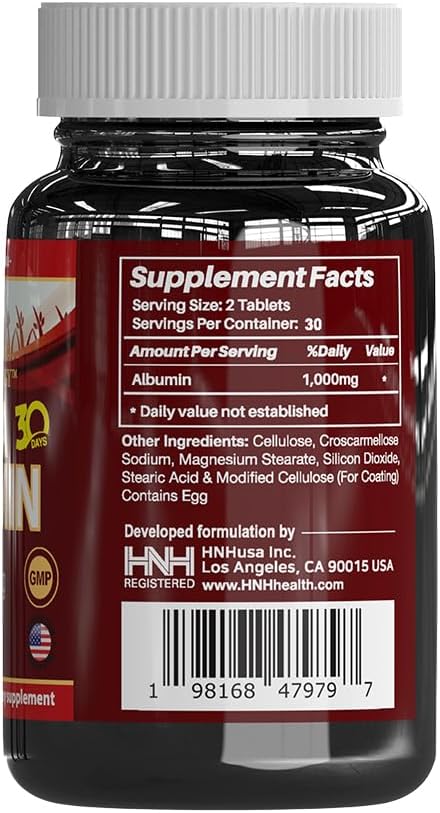 Dr.K&C HNHusa Mega Albumin Protein 1000mg - Supports Kidney & Liver Function, Overall Health, & Energy - 120 Tablets