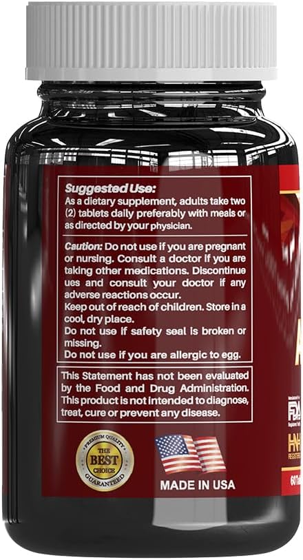 Dr.K&C Mega Albumin Protein 1000mg 180 Tablets - Support Healthy Kidney & Liver Function, Boost Energy & Overall Health - 60tabs x 3pk