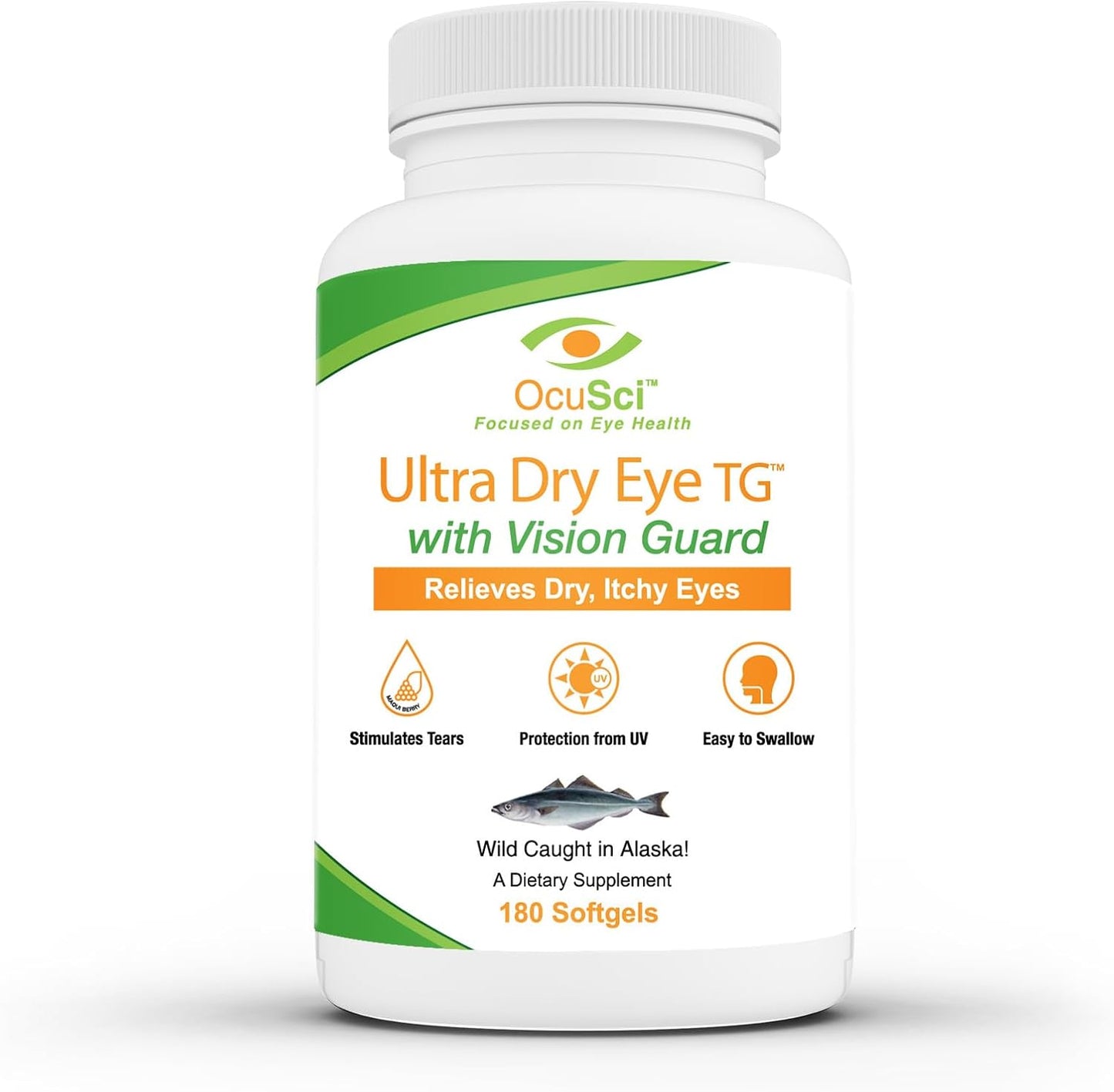 Dry Eyes Relief Softgels with Omega-3, Maqui Berry, Black Currant Oil, Lutein, Zeaxanthin, B12, D3 - 180 Mini Softgels