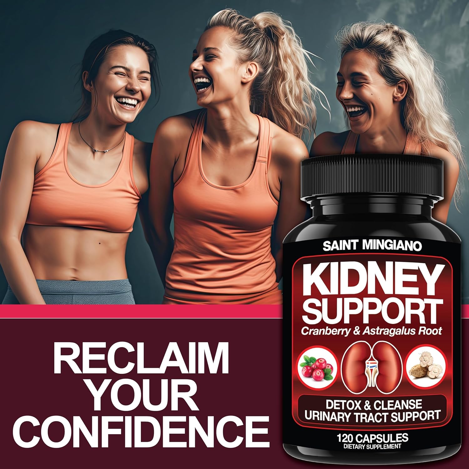 Dual Pack: Kidney Support Cleanse Detox & Repair + Men's Prostate Health Supplements - 240 Capsules