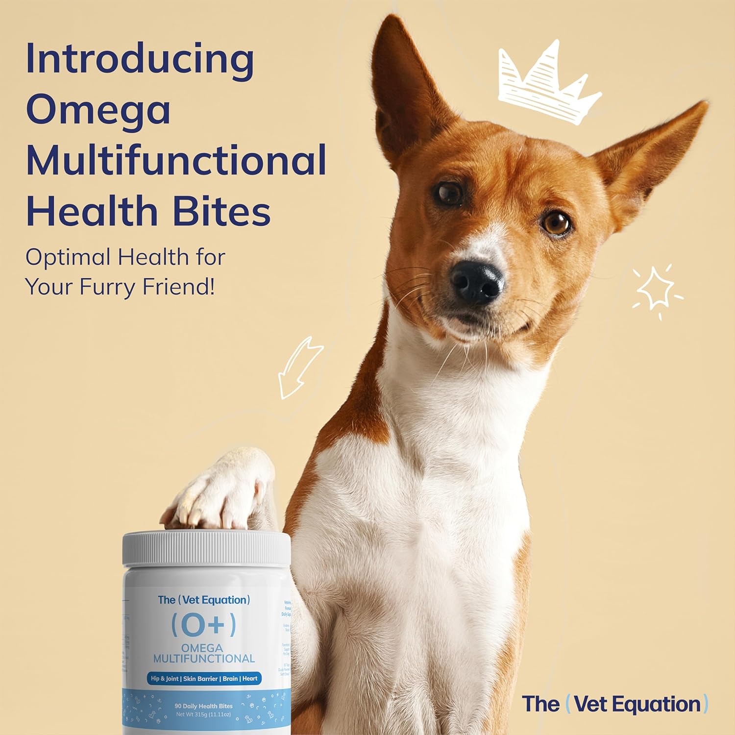 Duck-Flavored Omega Multifunctional Chews for Dogs - 90 Count with Marine Sourced Omega-3s - Supports Joint, Skin, Coat & Immune Health