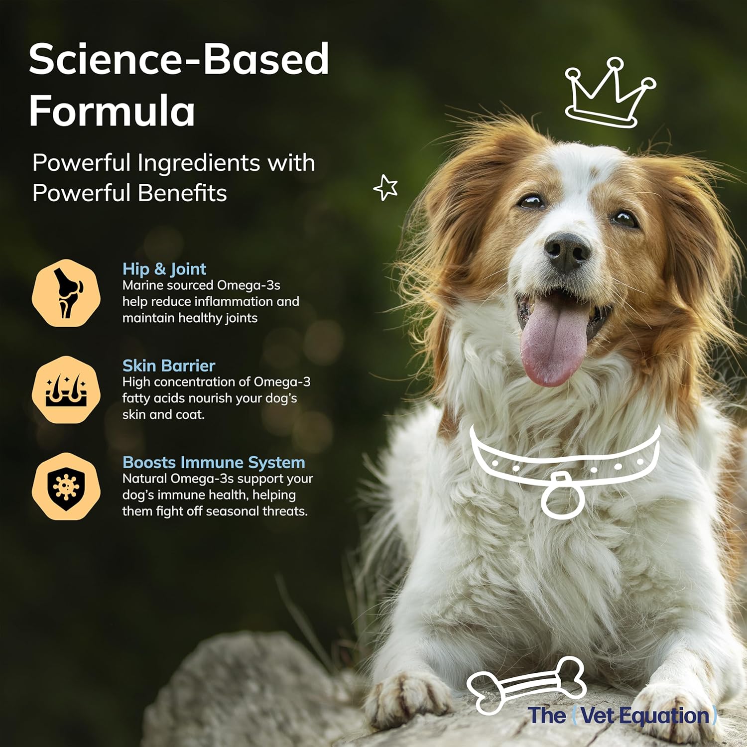 Duck-Flavored Omega Multifunctional Chews for Dogs - 90 Count with Marine Sourced Omega-3s - Supports Joint, Skin, Coat & Immune Health