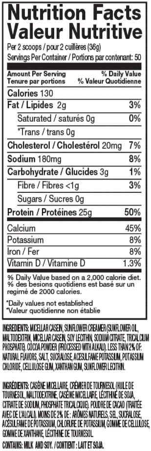 Dymatize Elite Casein Protein Powder, Rich Chocolate Flavor, 4lb - Slow Absorbing 25g Protein with BCAAs for Muscle Building & Recovery