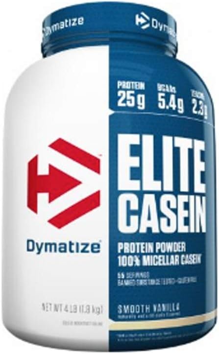 Dymatize Nutrition Elite Casein Protein Powder, Vanilla Flavor, 4 lbs