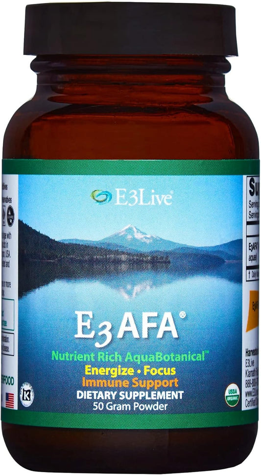 E3LIVE AFA 50 Gram Powder for Boosting Energy and Immunity - Single Bottle
