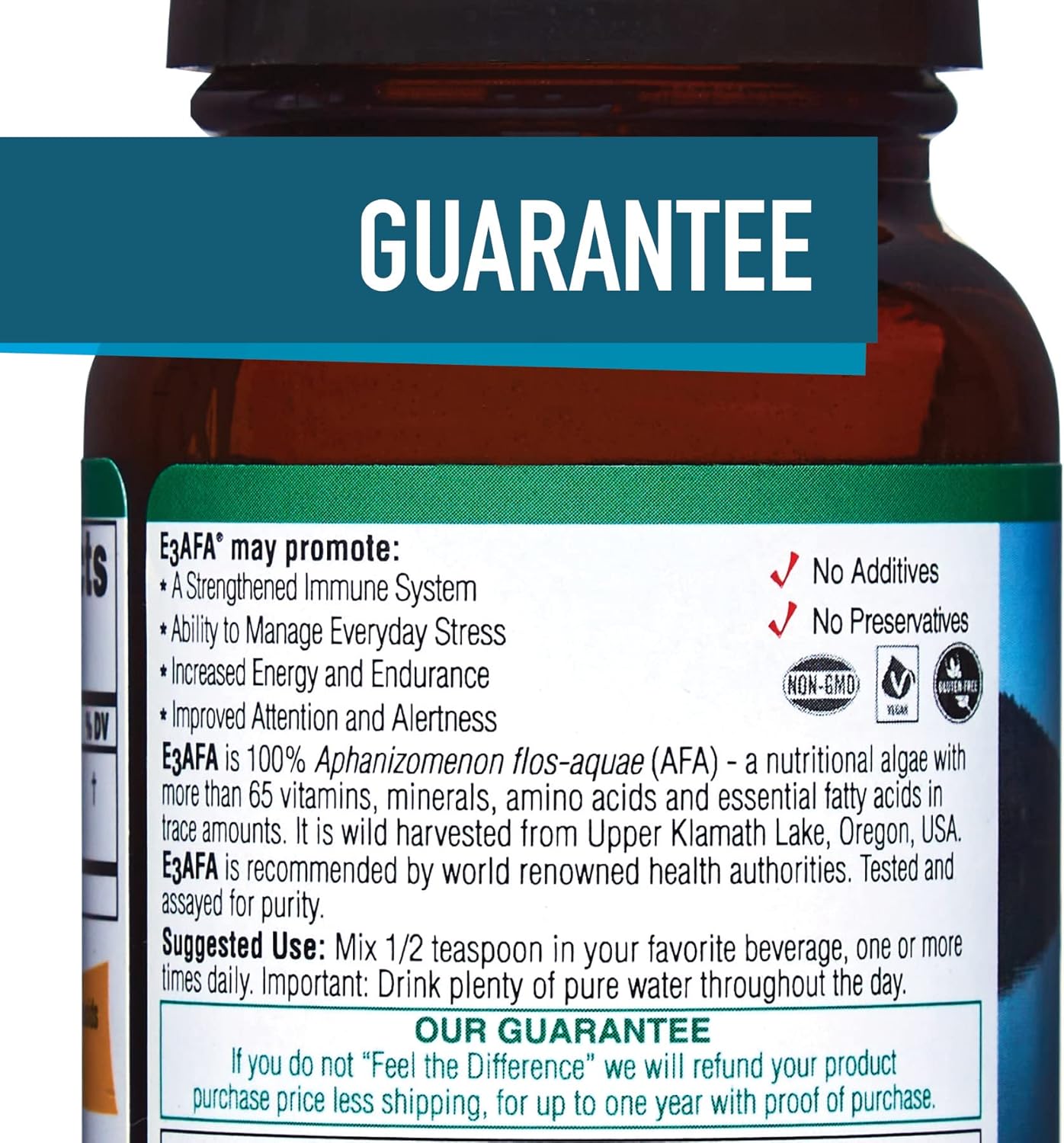 E3LIVE AFA 50 Gram Powder for Boosting Energy and Immunity - Single Bottle