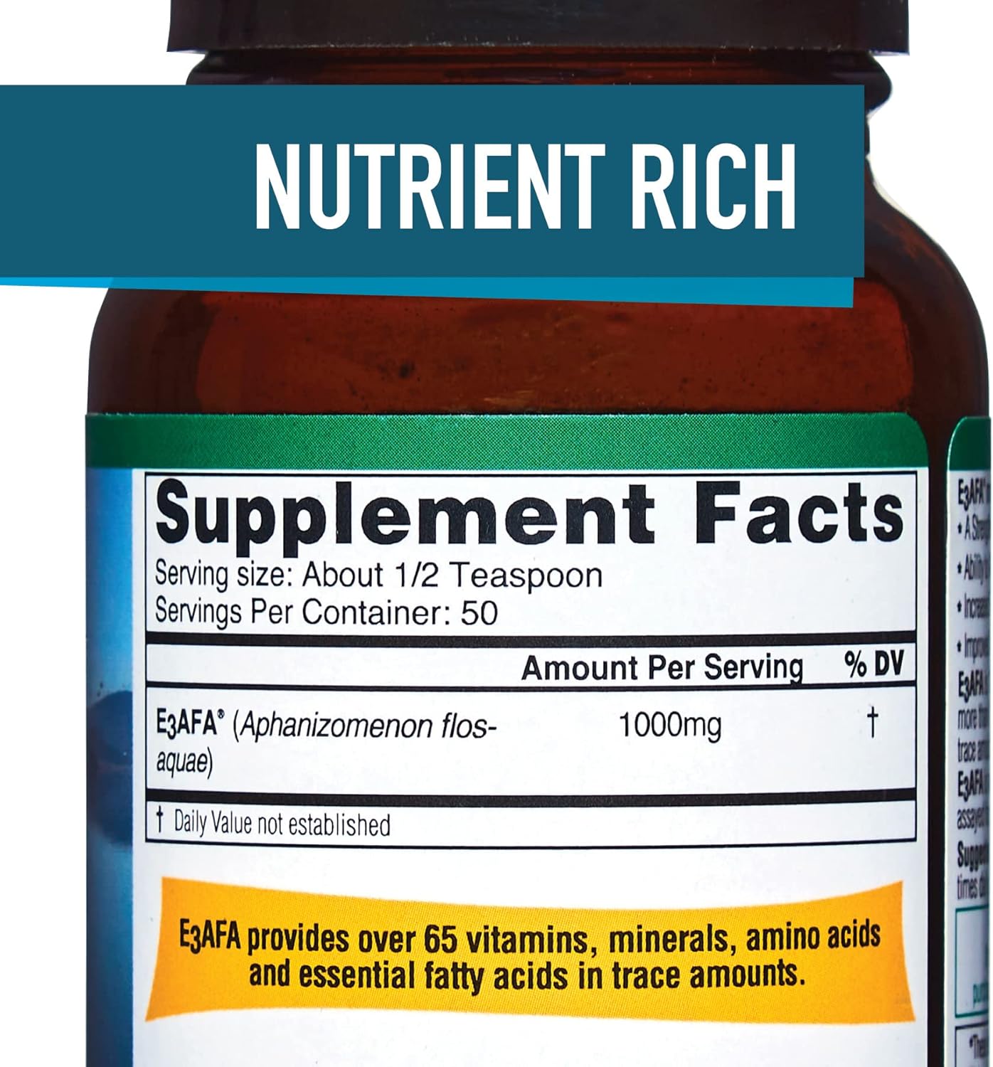 E3LIVE AFA 50 Gram Powder for Boosting Energy and Immunity - Single Bottle