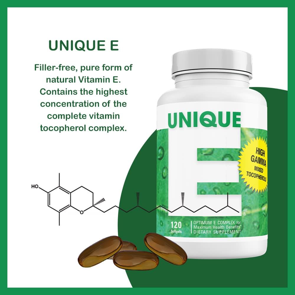 E.A.C. Grace Company Mixed Tocopherols Concentrate Softgel 120 Count with Tocotrienol-Free Softgels 60 Count - Unique Antioxidant Supplements