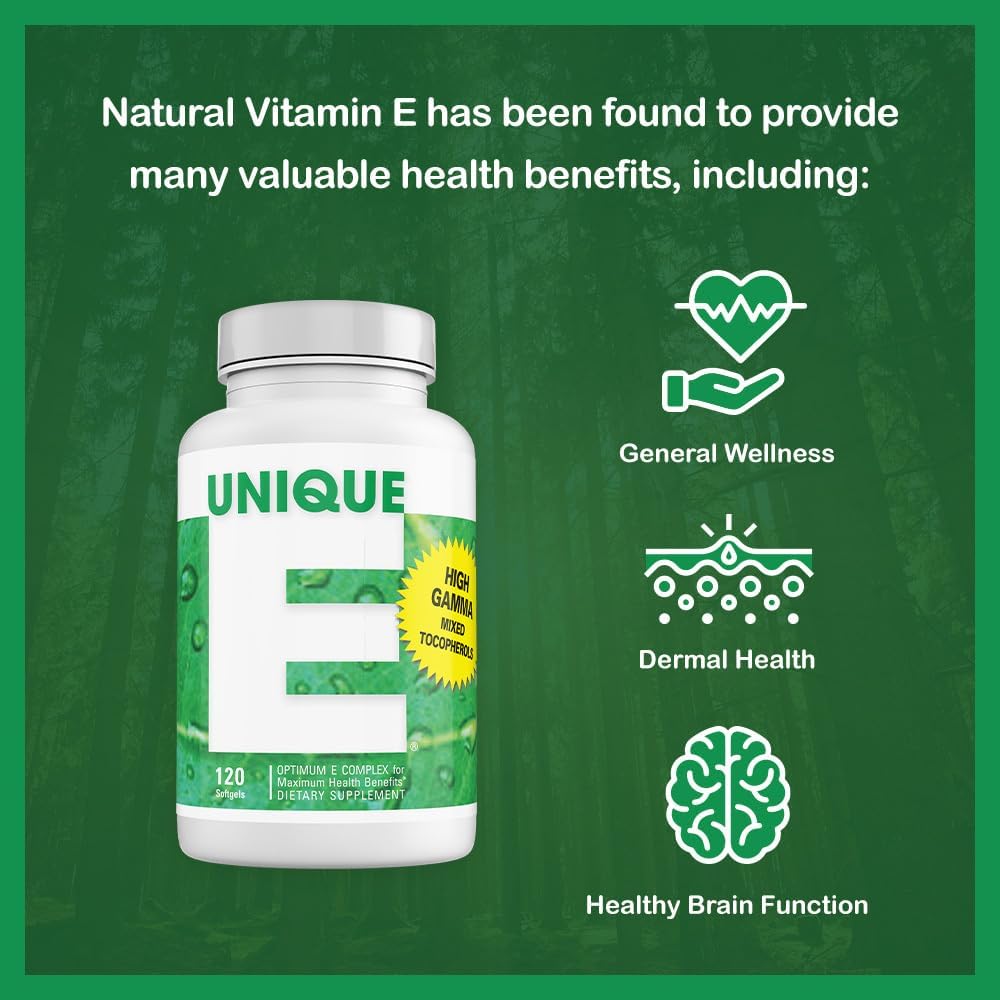 E.A.C. Grace Company Mixed Tocopherols Concentrate Softgel 120 Count with Tocotrienol-Free Softgels 60 Count - Unique Antioxidant Supplements