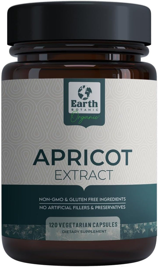 Earth BOTANIC Organic Apricot Capsules - 1000mg (120 Count)