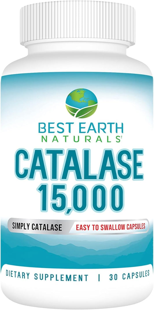 Earth Naturals Catalase Supplement - 15,000 IU - Hair Strength Formula - 30-Day Supply