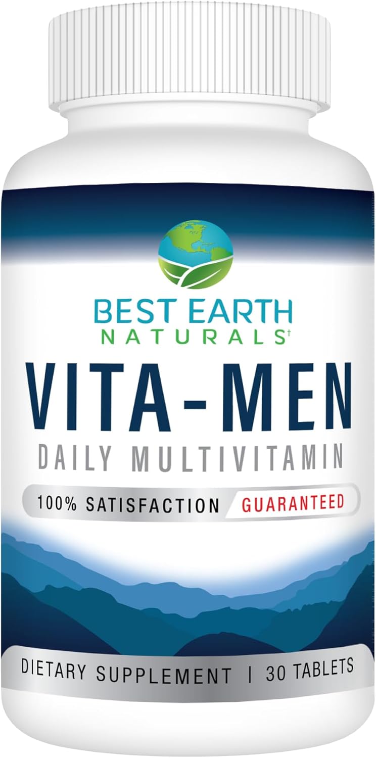 Earth Naturals Vita-Men Daily Multivitamin 30 Tablets - Wellness & Vitality Support Formula