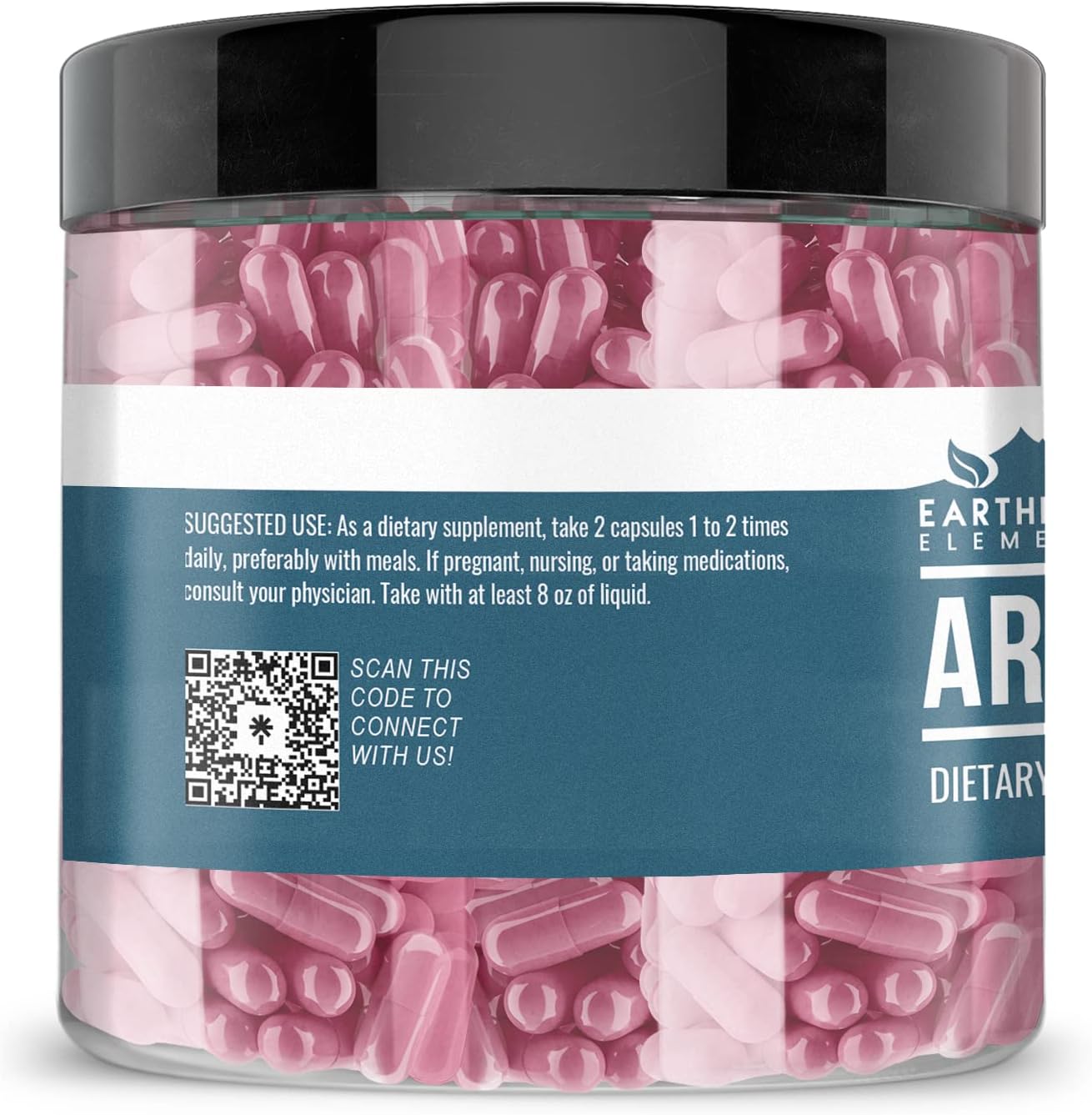 Earthborn Elements Aronia Berry Capsules - 200 Count, Pure & Undiluted with No Additives