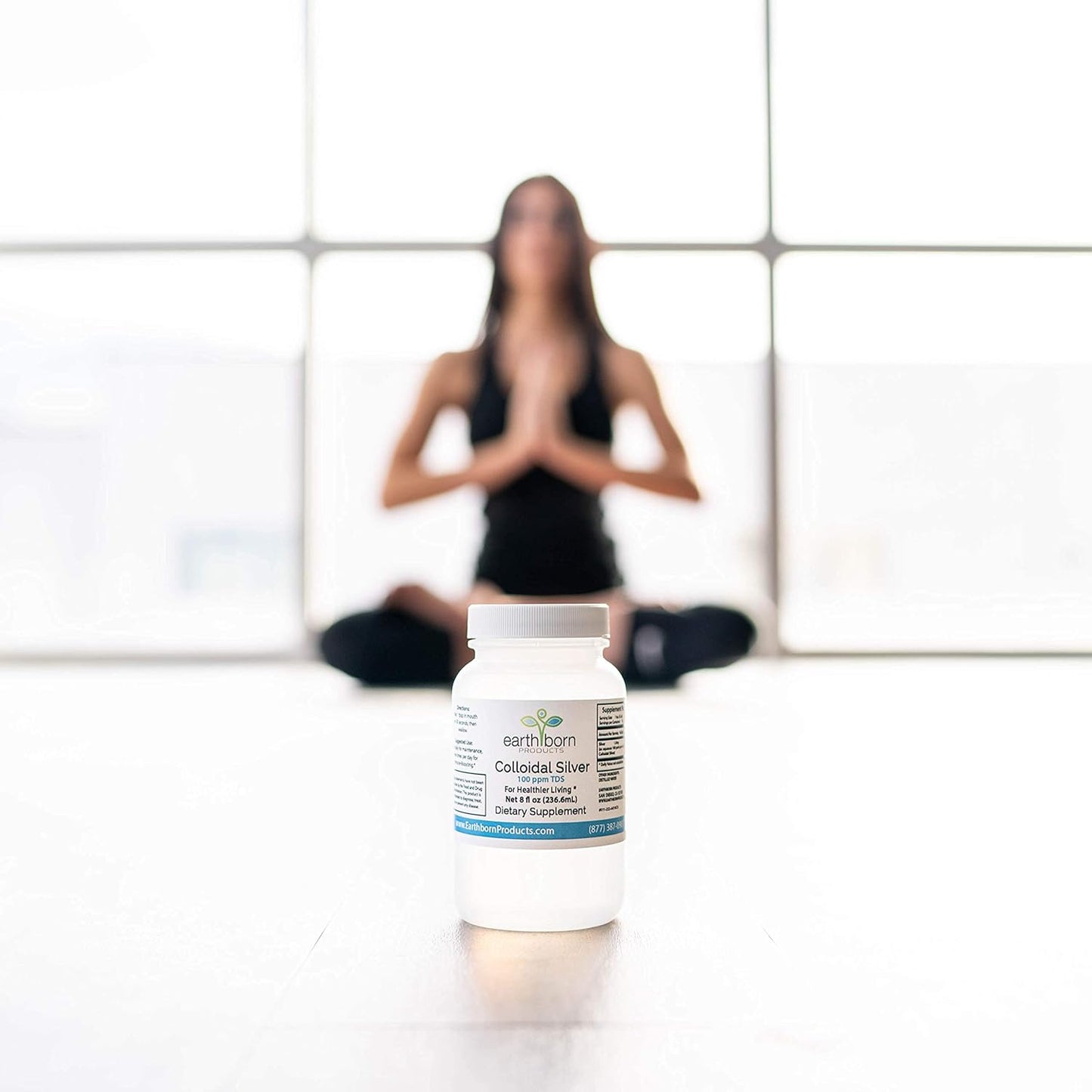 EARTHBORN PRODUCTS Monatomic Colloidal Silver 100ppm Immune Support 16oz Bottle