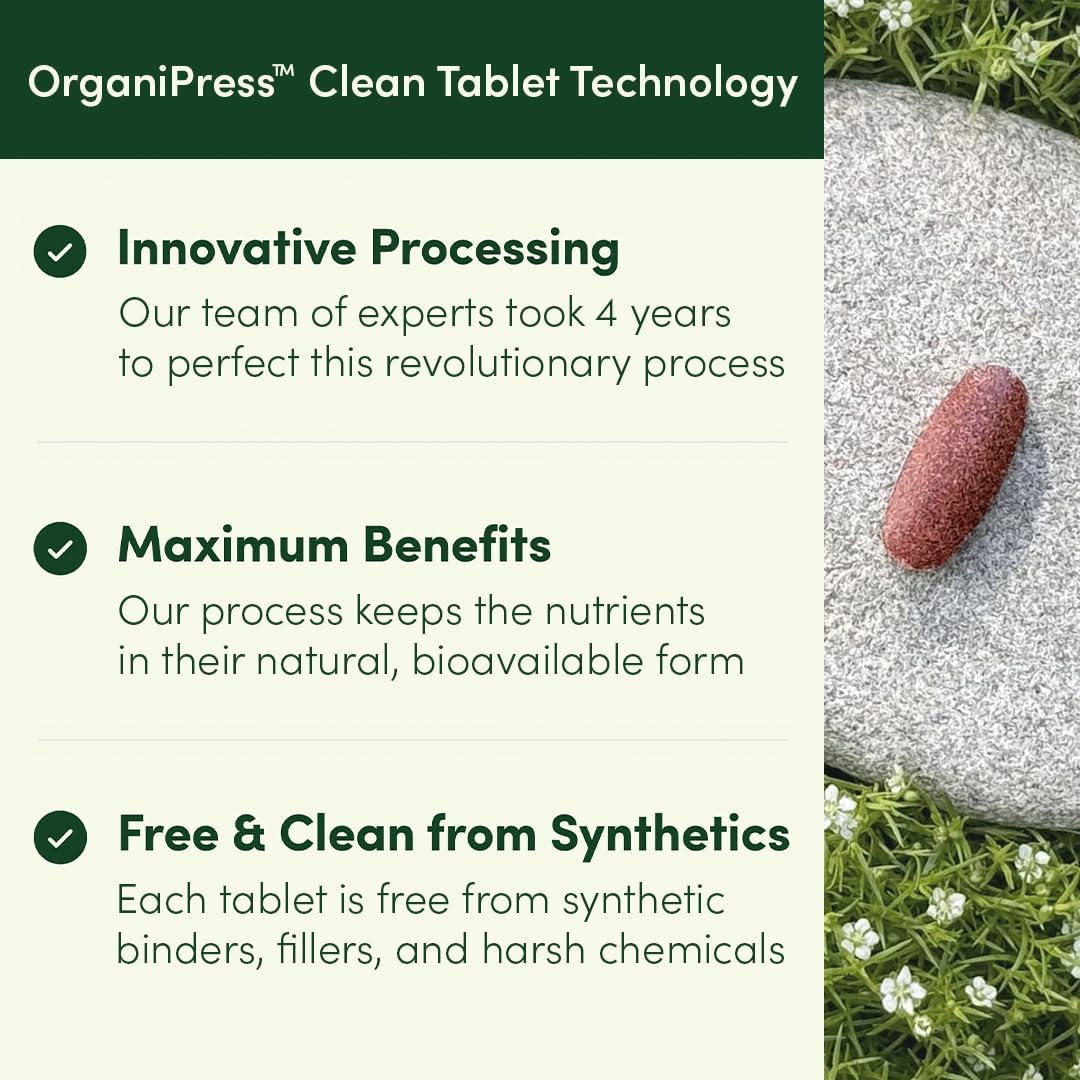 EarthFirst Organic Women's Multivitamin with Iron, Vitamin B12 & More - 30 Count