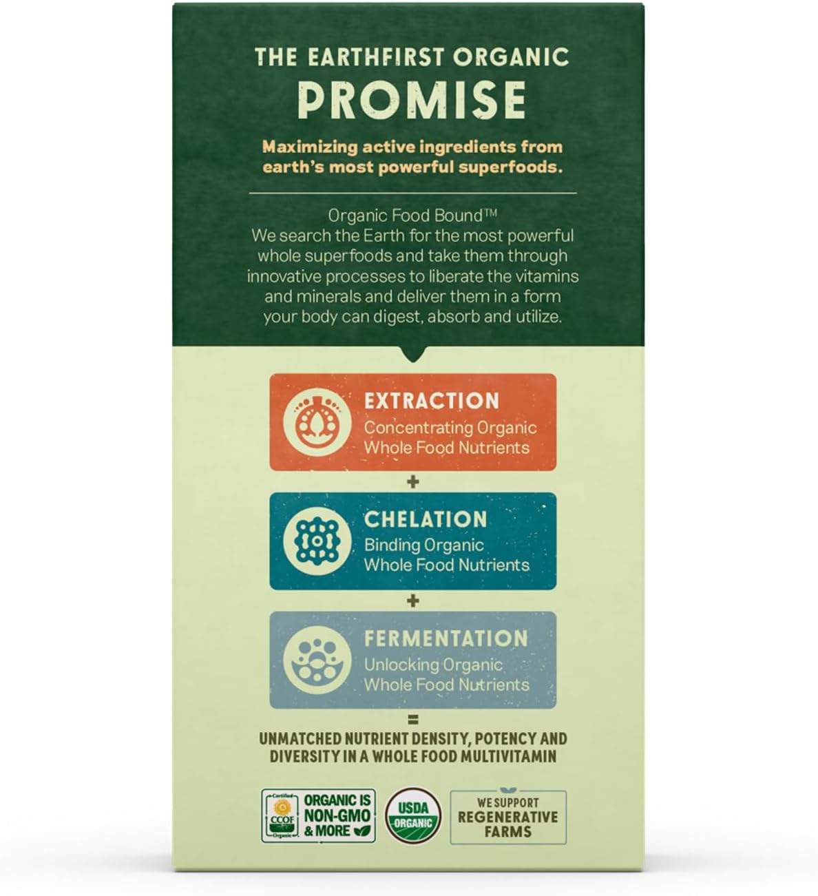 EarthFirst Organic Women's Multivitamin with Iron, Vitamin B12 & More - 30 Count