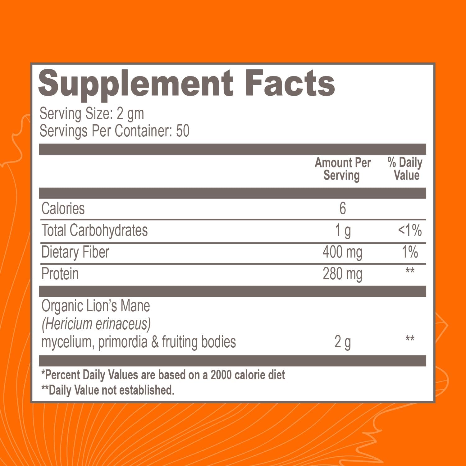 Earthi Ultimate Organic Lion's Mane Mushroom Powder for Cognitive Function, Mood, Immune Support - 100g