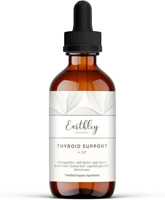 Earthley Wellness Thyroid Support - Natural Energy Boost and Brain Health - 4oz