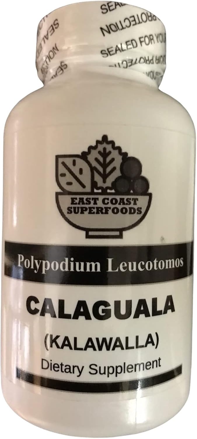 East Coast Superfoods Calaguala 500mg Capsules - 100 Count (Kalawalla) Polypodium Leucotomos Supplement