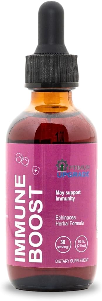 Echinacea Liquid Extract Immune Booster Drops - 2 Oz Vegan & Non-GMO Tincture for Rapid Immunity Support