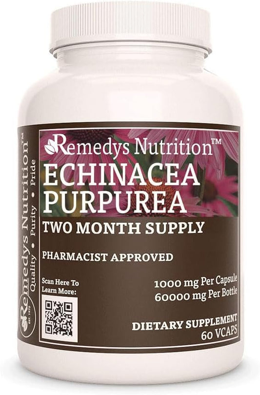 Echinacea Purpurea Herbal Dietary Supplement | 1,000 mg, 60 Vegan Capsules | Non-GMO, Gluten Free, Dairy Free
