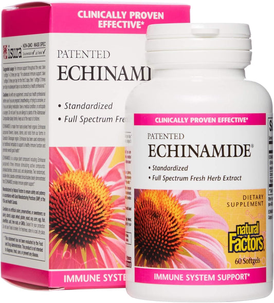 Echinamide Echinacea Supplement, 60 Softgels for Immune & Wellness Support by Natural Factors