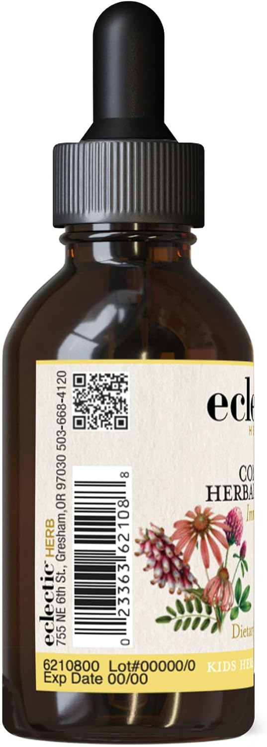 Eclectic Institute Organic Wildcrafted Kid's Herbal Biotic (Lemon Lime) - Non-GMO, Gluten-Free, Soy Free | 1 fl oz