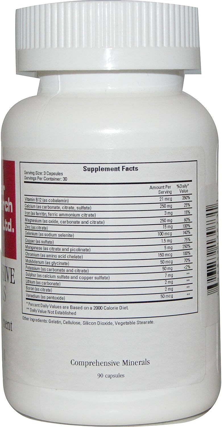 Ecological Formulas Comprehensive Minerals Supplement - 90 Capsules