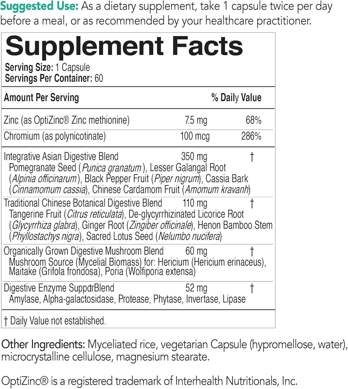 EcoNugenics EcoDigest Digestive Health Supplement - 60 Capsules - Herbal Enzyme Support for Gut Health