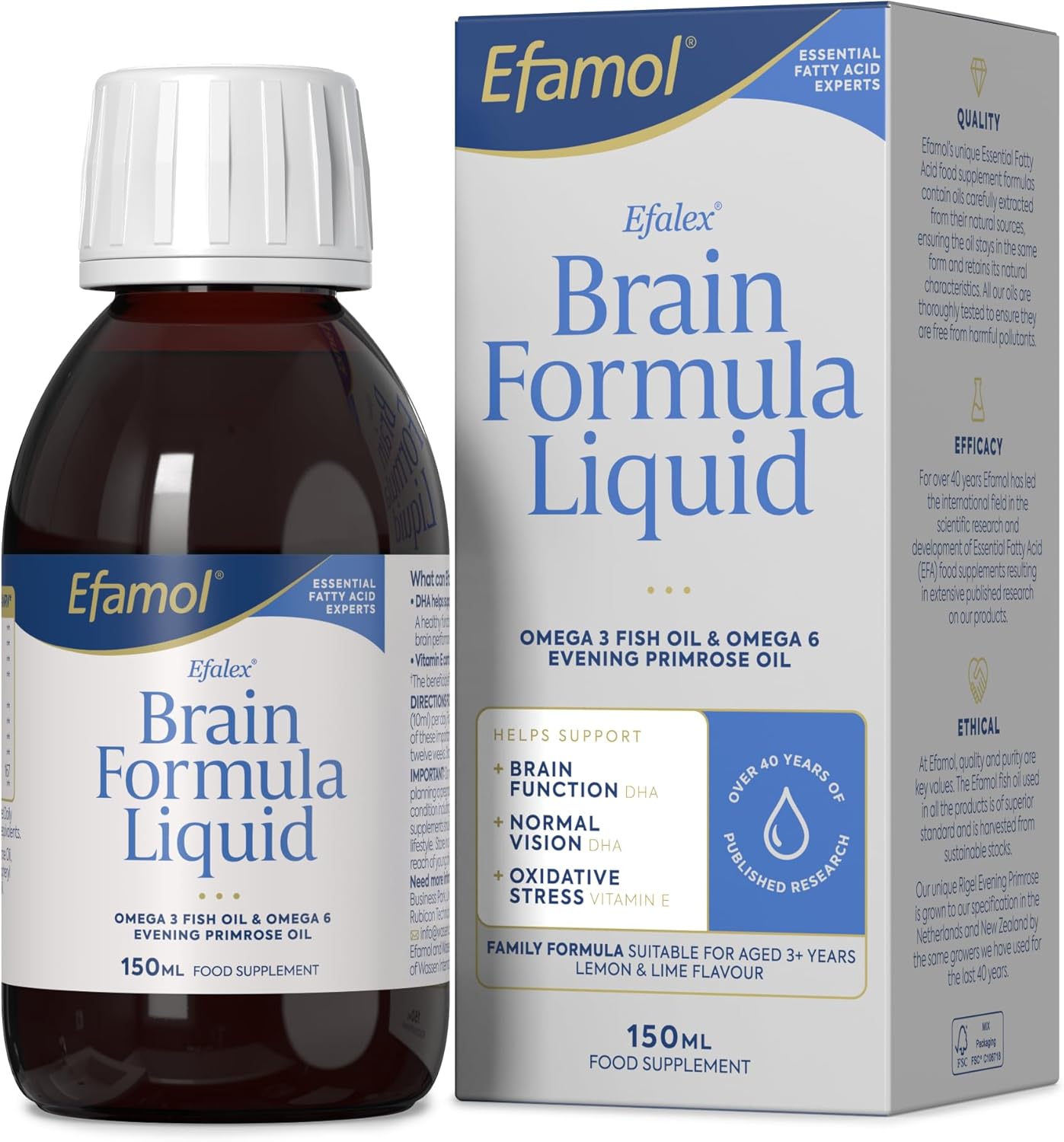 Efamol Efalex Omega 3 +6 Lemon & Lime Liquid Supplement - 150mls