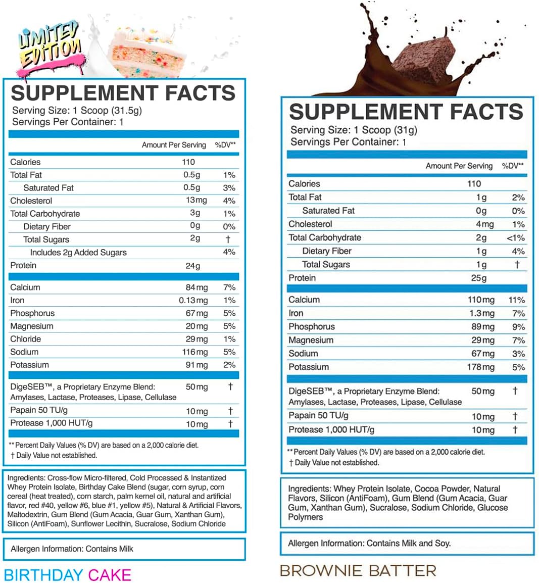 eFlow Nutrition Whey Protein Isolate Powder Variety Pack - Low Calorie, Fast Digesting, Premium Quality, Travel Size, Low Carb (8 Pack)
