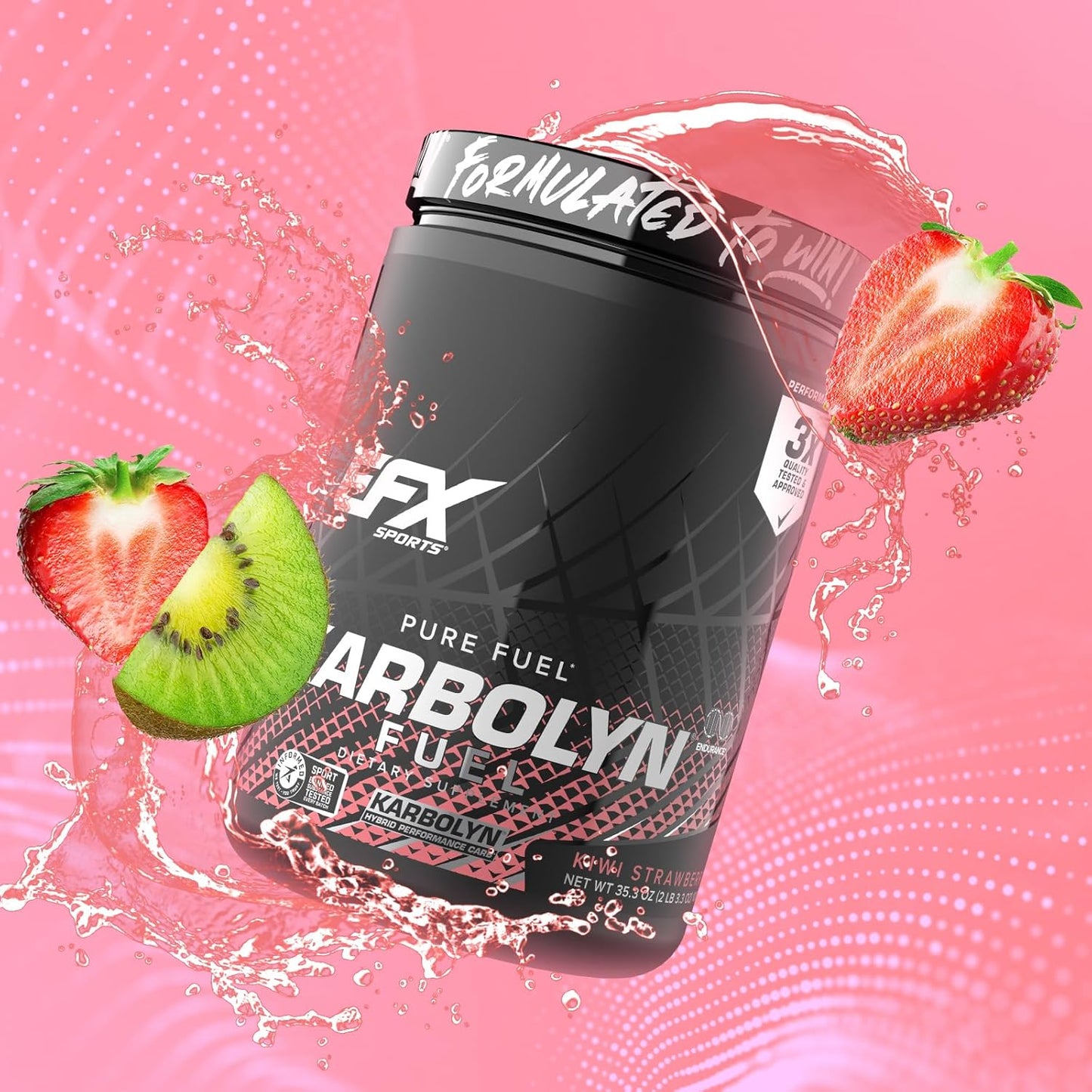 EFX Sports Karbolyn Fuel - Kiwi Strawberry Flavor | Fast-Absorbing Carbohydrate Powder for Carb Loading, Energy, Recovery | Stimulant-Free Formula | 18 Servings
