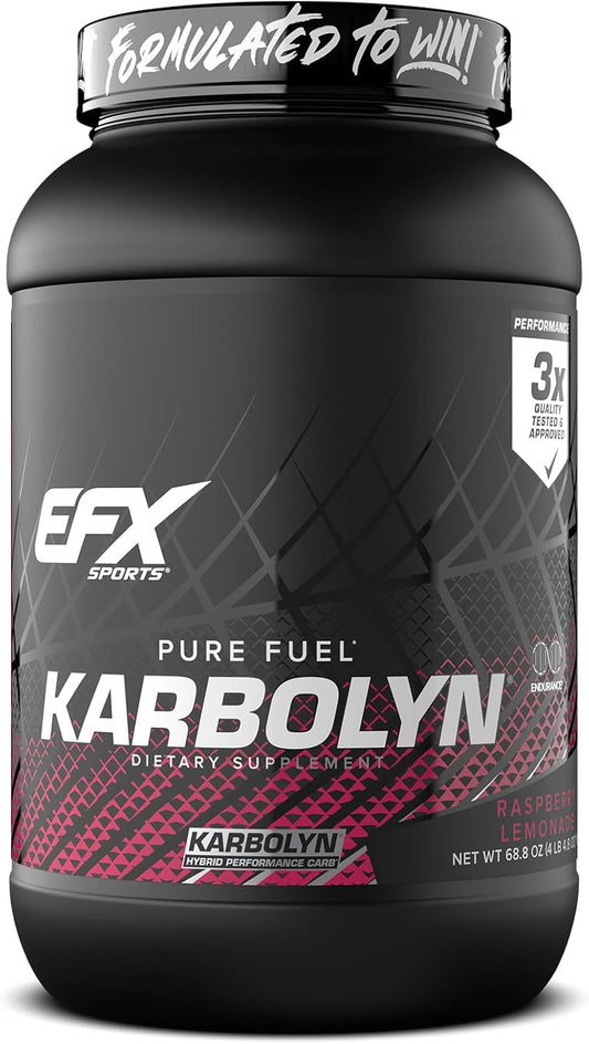 EFX Sports Karbolyn Fuel - Raspberry Lemonade | Fast-Absorbing Carb Powder for Energy & Recovery | 35 Servings