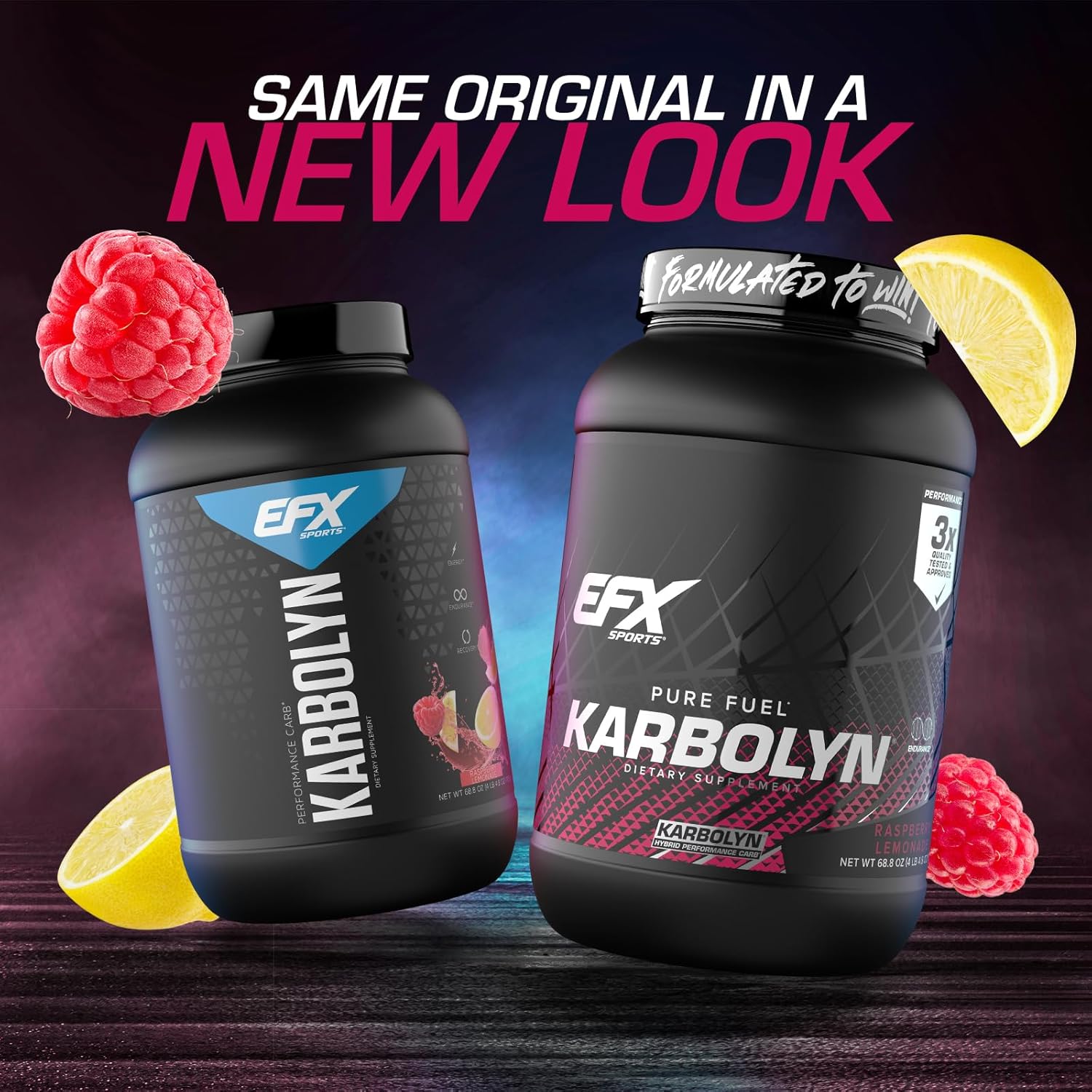 EFX Sports Karbolyn Fuel - Raspberry Lemonade | Fast-Absorbing Carb Powder for Energy & Recovery | 35 Servings