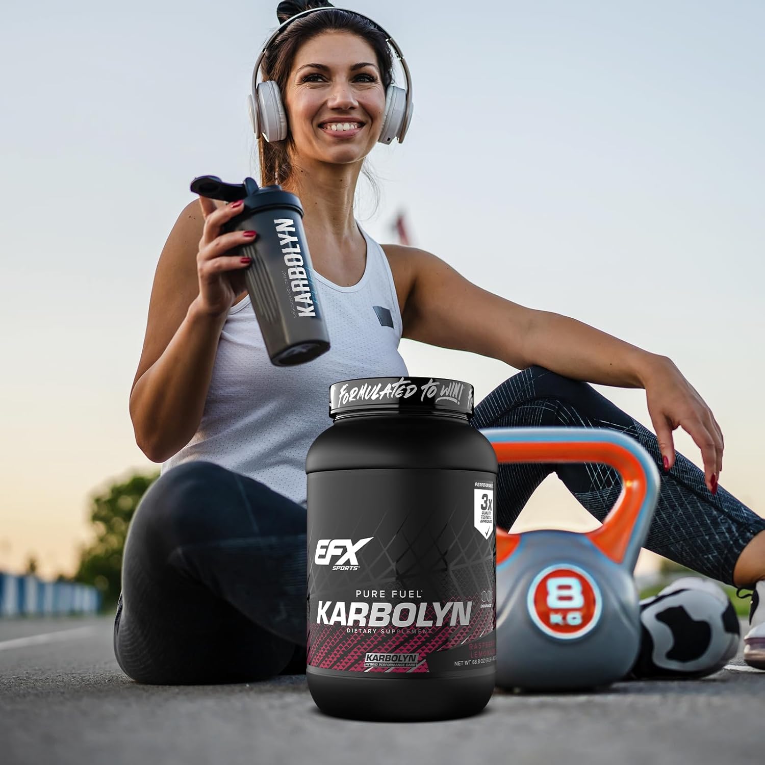 EFX Sports Karbolyn Fuel - Raspberry Lemonade | Fast-Absorbing Carb Powder for Energy & Recovery | 35 Servings