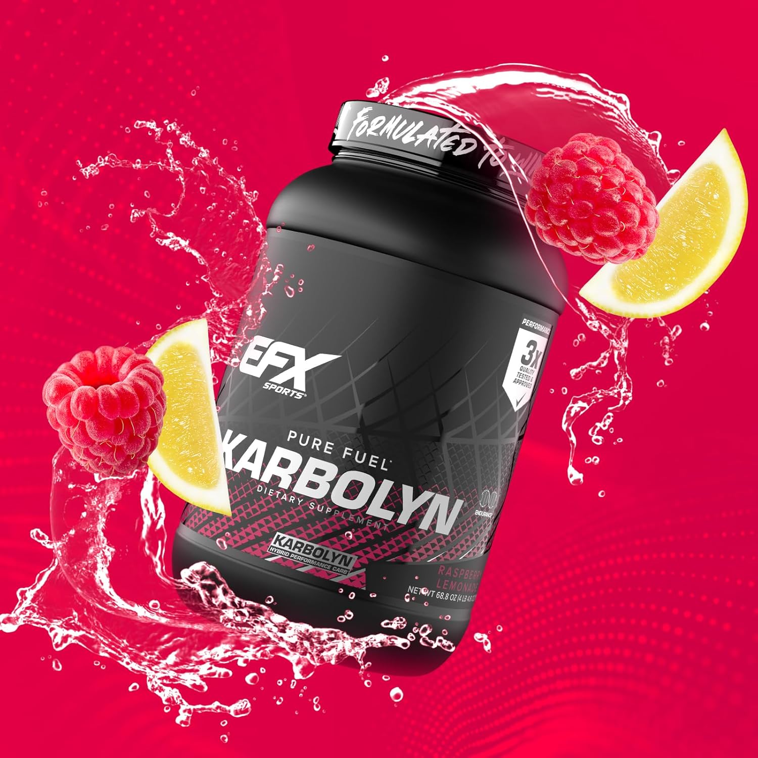 EFX Sports Karbolyn Fuel - Raspberry Lemonade | Fast-Absorbing Carb Powder for Energy & Recovery | 35 Servings