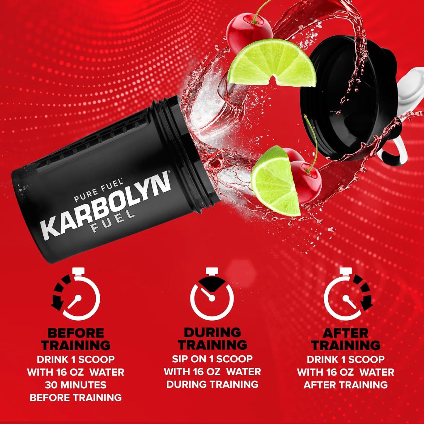 EFX Sports Karbolyn Fuel Powder - Fast-Absorbing Carb Supplement for Energy & Recovery - Cherry Limeade Flavor - 19 Servings