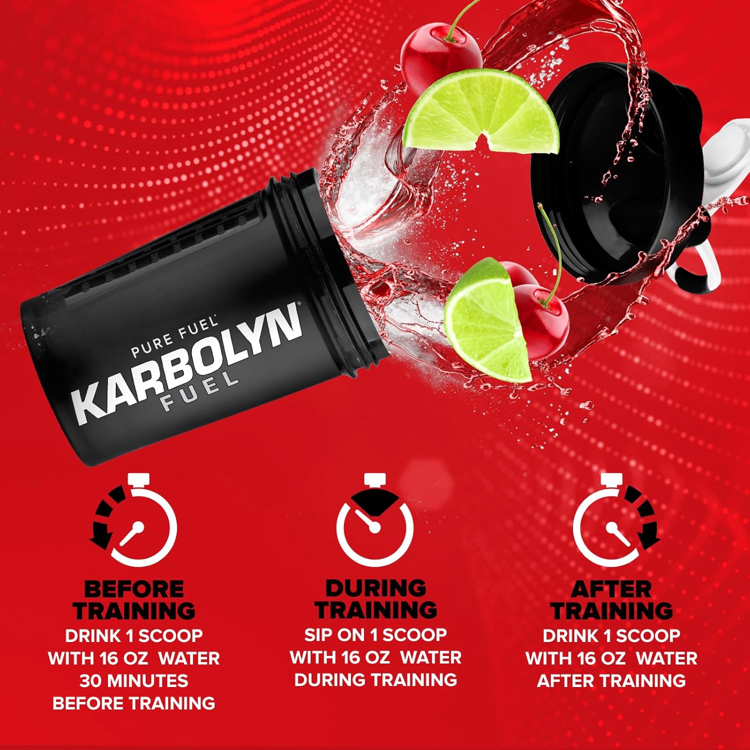 EFX Sports Karbolyn Fuel Powder - Fast-Absorbing Carb Supplement for Energy & Recovery - Cherry Limeade Flavor - 19 Servings