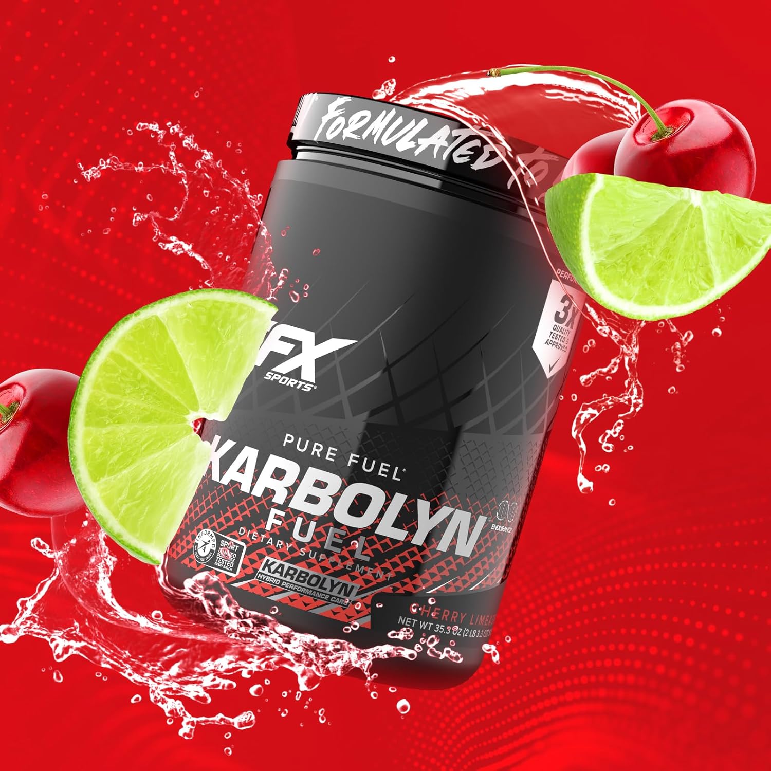 EFX Sports Karbolyn Fuel Powder - Fast-Absorbing Carb Supplement for Energy & Recovery - Cherry Limeade Flavor - 19 Servings