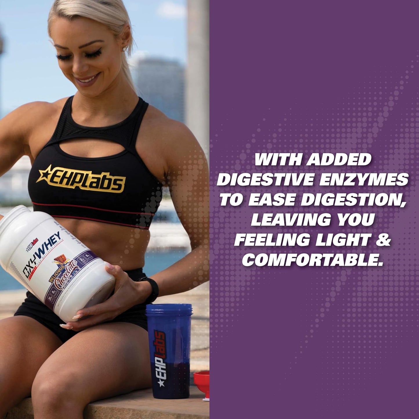 EHP Labs OxyWhey Protein Powder - Sugar-Free Whey Isolate Shake, Meal Replacement, 25 Servings, Delicious Chocolate Flavor