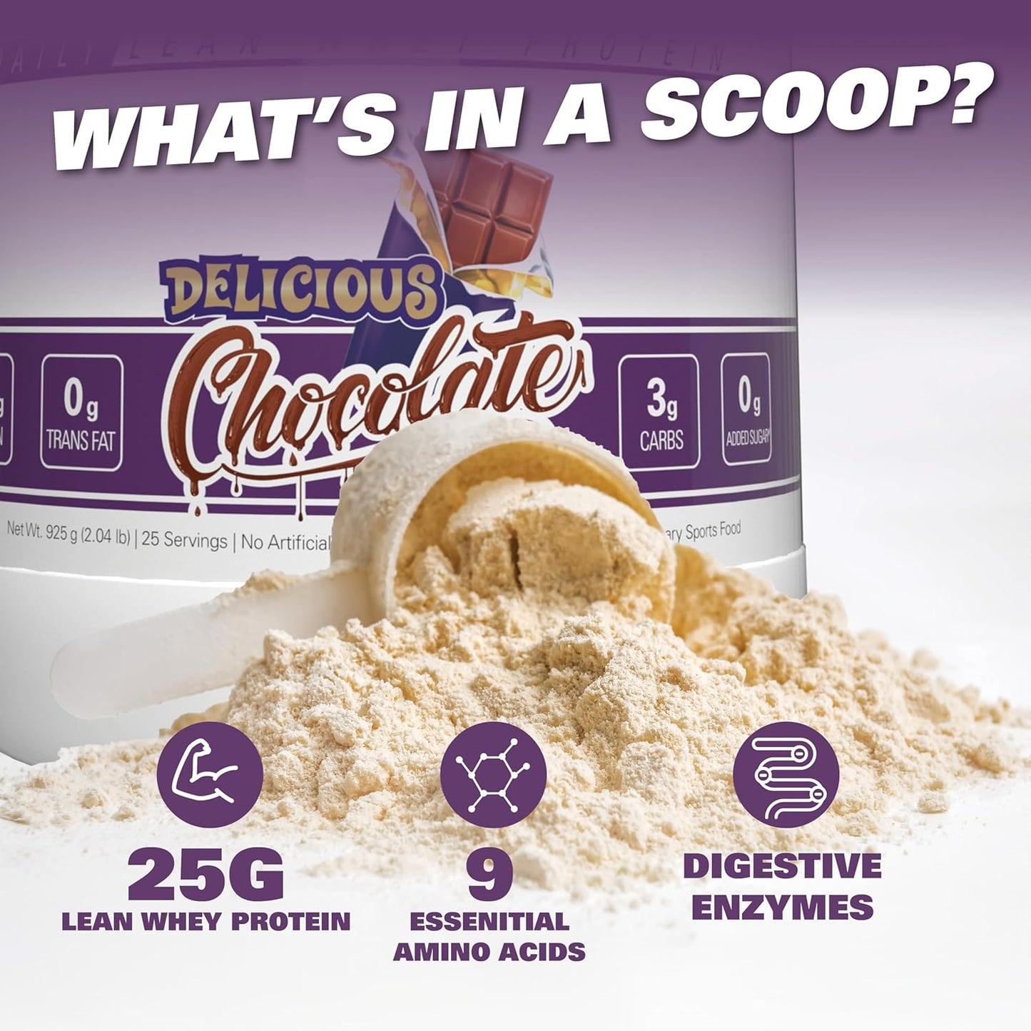 EHP Labs OxyWhey Protein Powder - Sugar-Free Whey Isolate Shake, Meal Replacement, 25 Servings, Delicious Chocolate Flavor