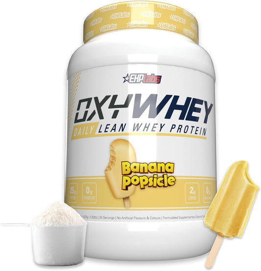 EHP Labs OxyWhey Whey Isolate Protein Powder - Banana Flavor, Meal Replacement Shake, Sugar-Free - 25 Servings