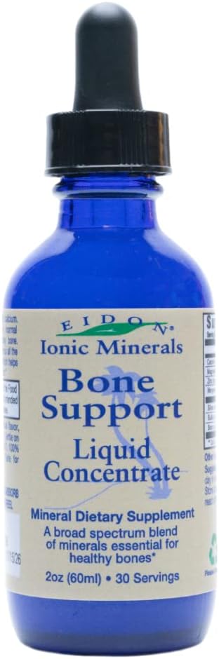 Eidon Ionic Minerals Bone Support Liquid Supplement - Trace Mineral Drops for Bone Health - 2 oz