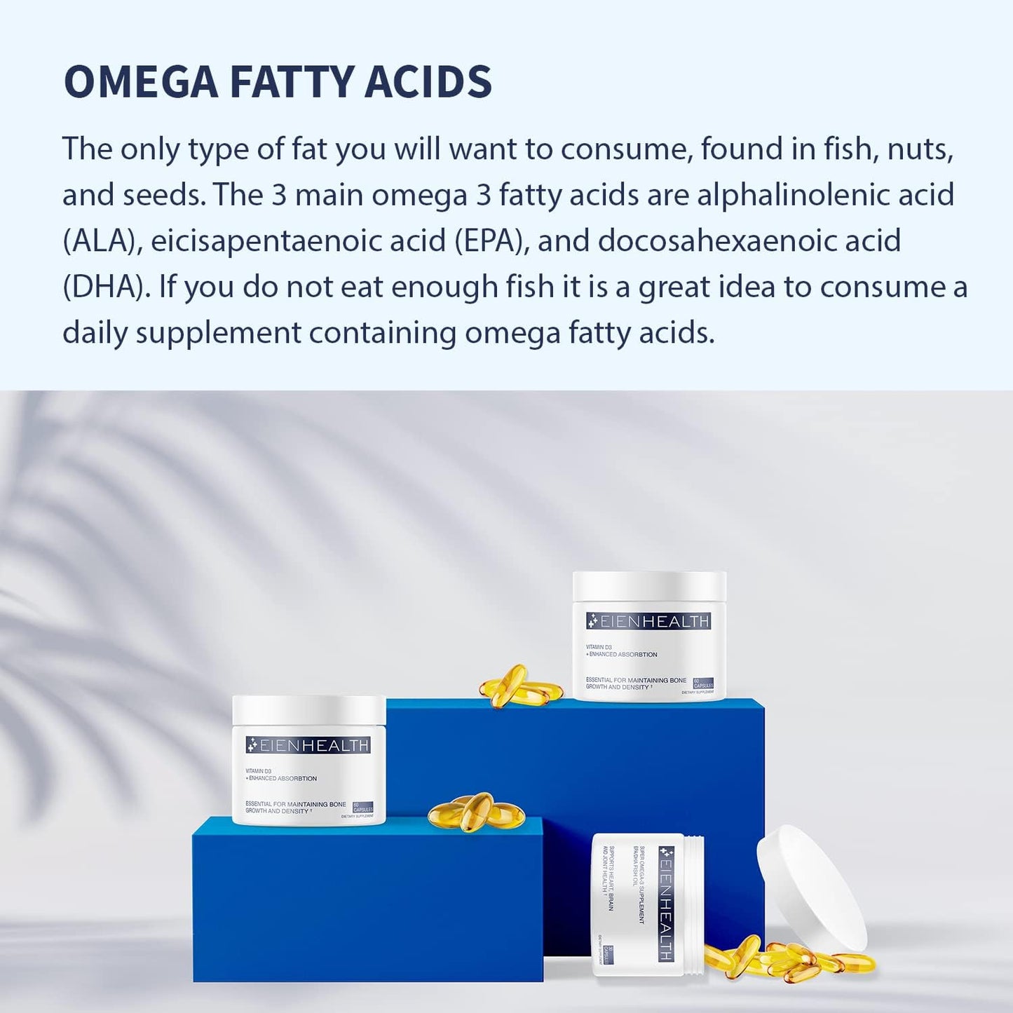Eien Health Omega-3 Fish Oil Supplement for Brain and Heart Health - 30 Capsules