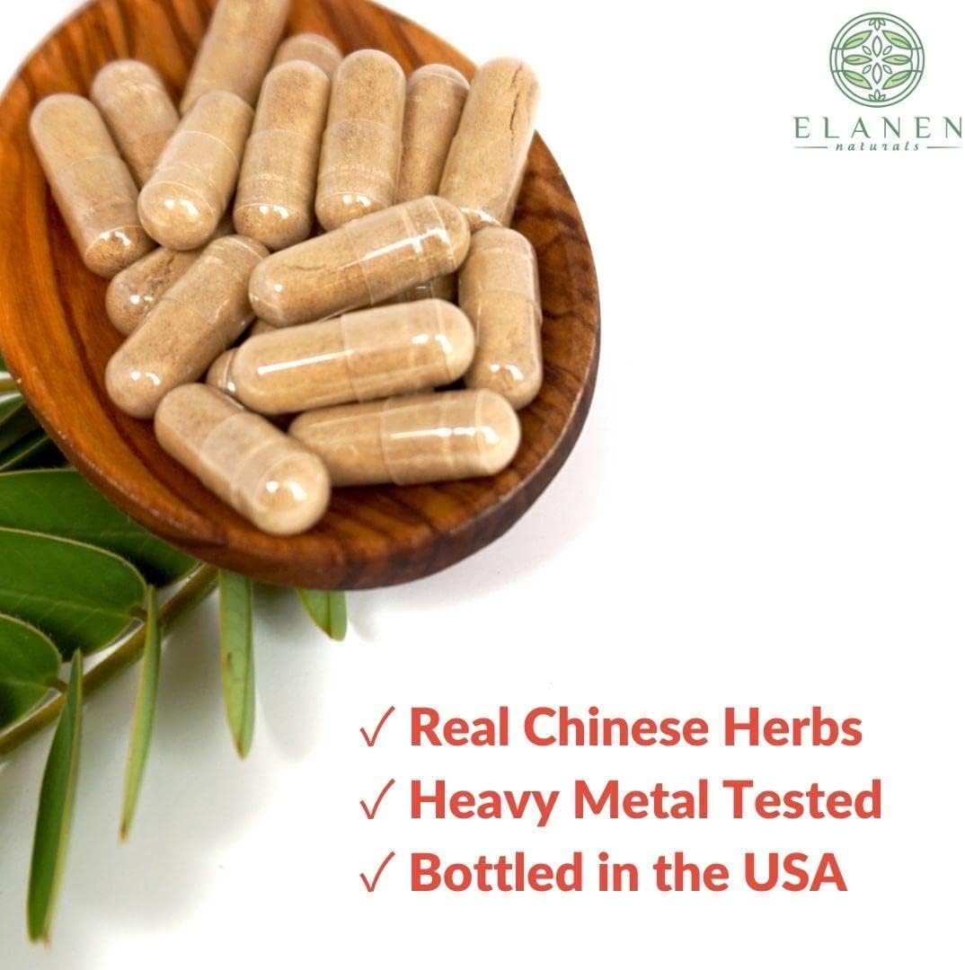 Elanen Naturals Liu Wei Di Huang Wan - Rehmannia 6 - Six Flavor Herbal Supplement - 100 Veg Caps