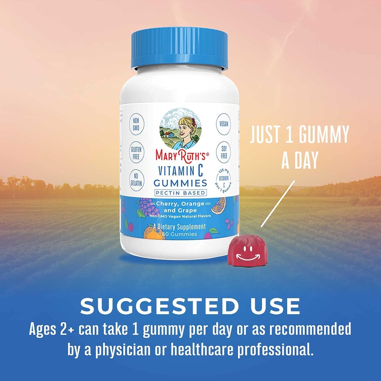 Elderberry and Vitamin C Gummies Bundle for Immune Support - Vegan Formula for Adults & Kids, Sugar-Free & Organic