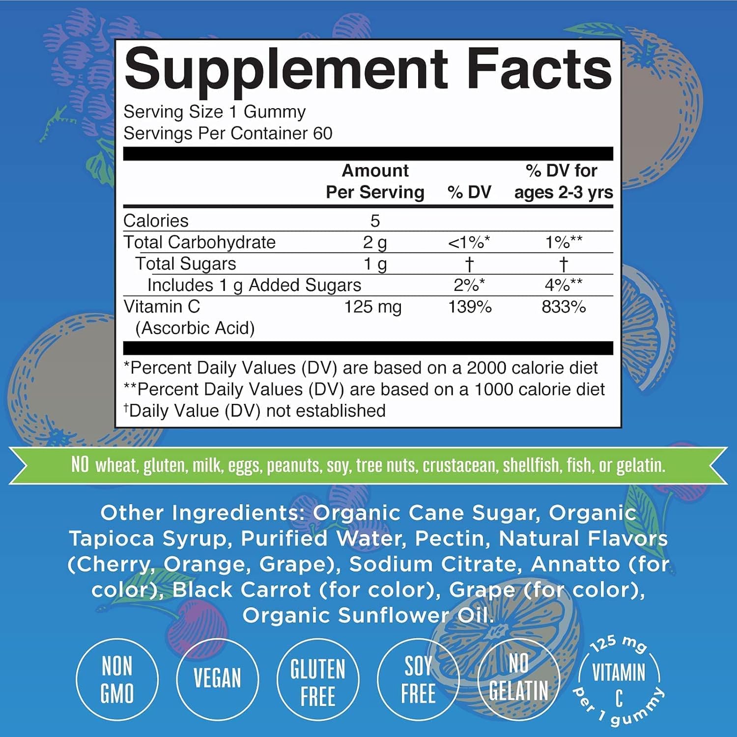 Elderberry and Vitamin C Gummies Bundle for Immune Support - Vegan Formula for Adults & Kids, Sugar-Free & Organic