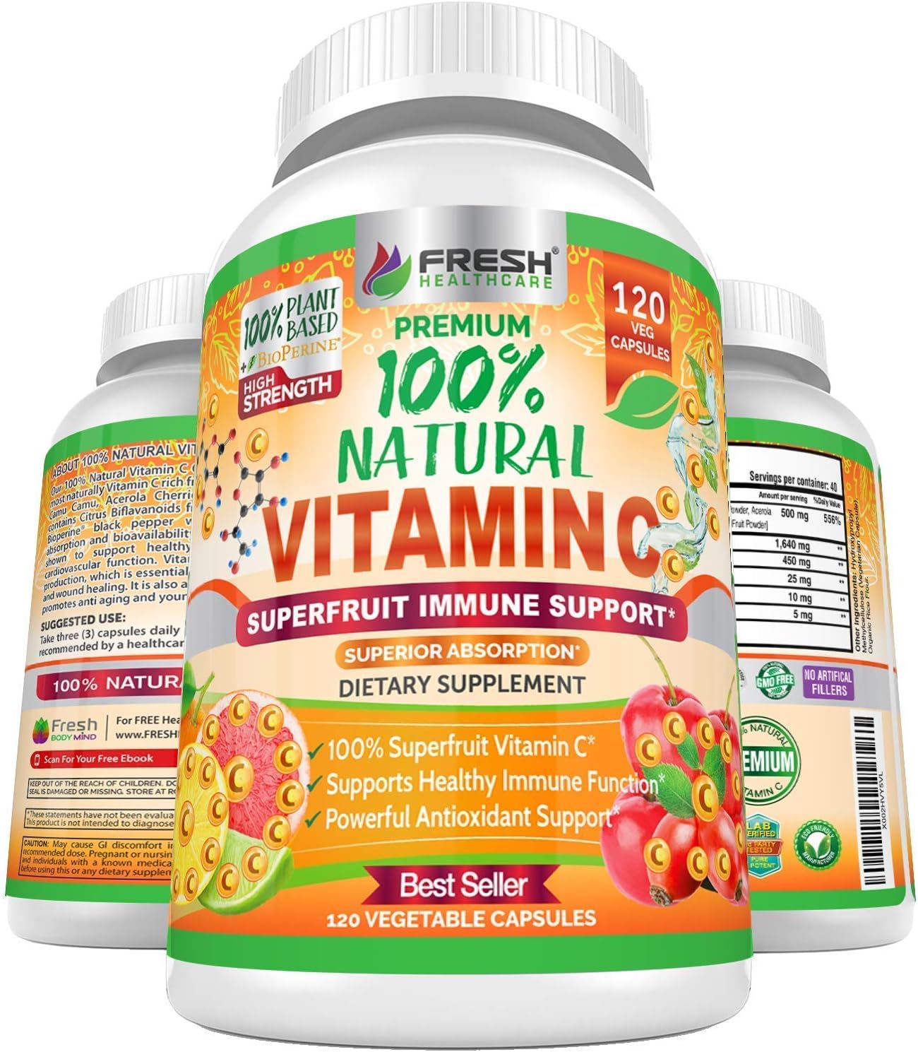 Elderberry Gummies and Natural Vitamin C Bundle for Fresh Health