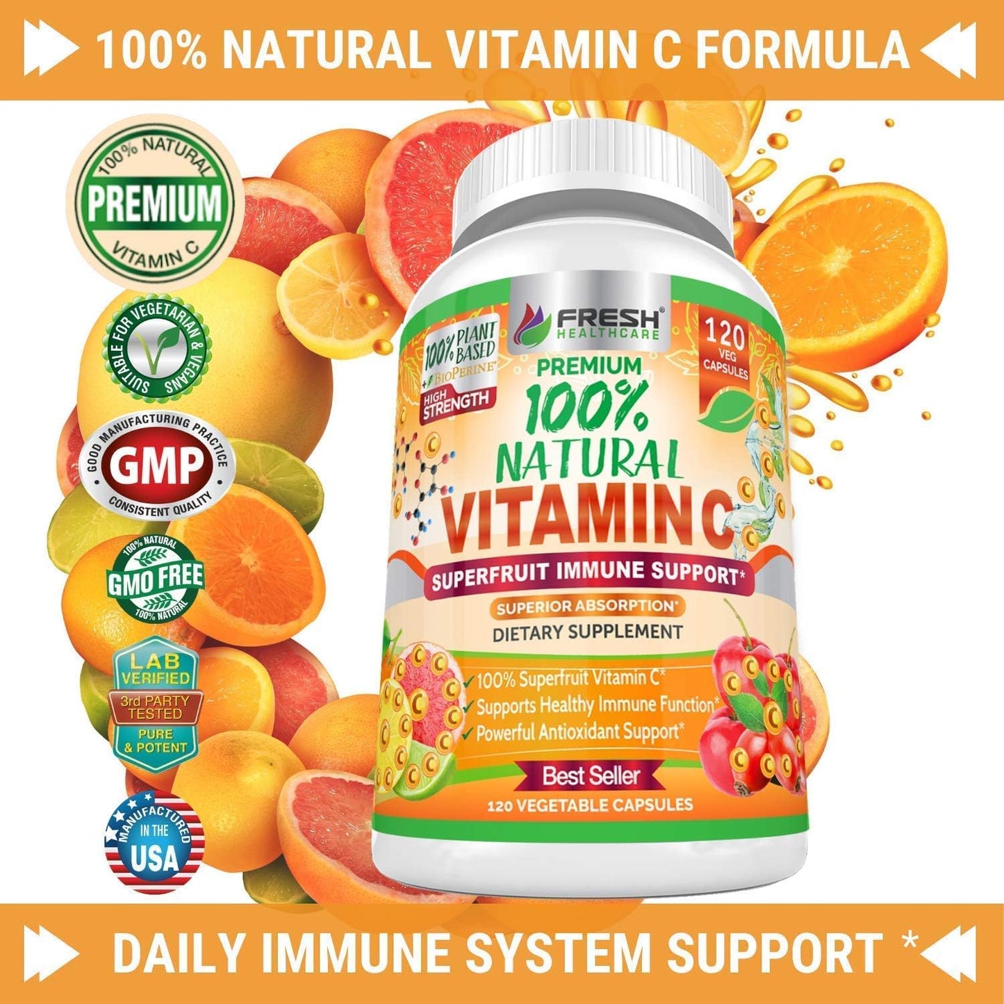 Elderberry Gummies and Natural Vitamin C Bundle for Fresh Health